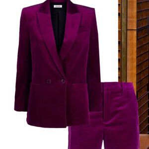 Zadig & Voltaire Magenta Velvet Shorts